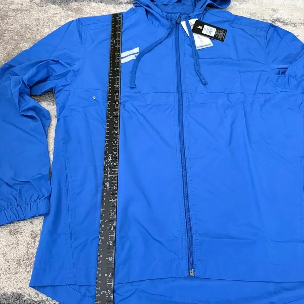 Hurley Mens Exist Brushed Poly‎ Full Zip Size M Windbreaker Blue HSP21VMJ-01939
